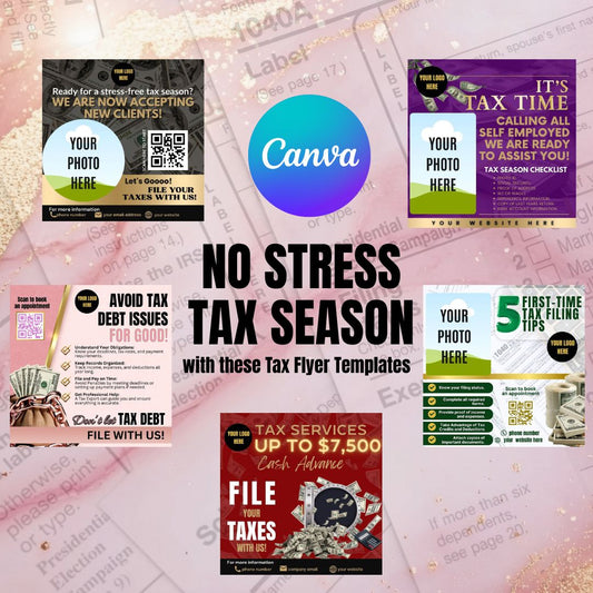 Be Tax Season Ready - Editable Tax Flyers!