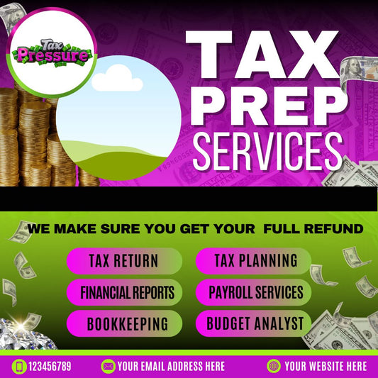 Custom Tax Flyer Template (Tax Pressure Solutions Branded)
