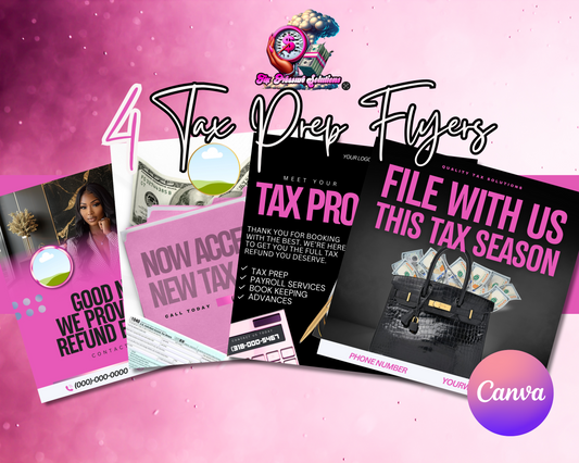 TAX PREP FLYER TEMPLATES – Fully Editable in Canva